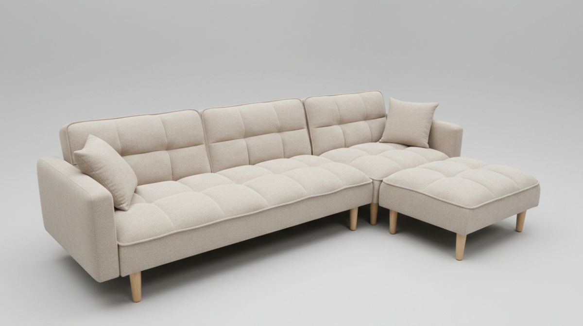 Sofá 3 plazas cama + pouff Modelo Brando - Imagen 2